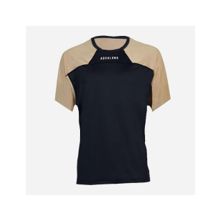 160011.. RASHGUARD BEIG KURZARM MEN